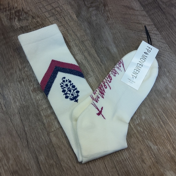 FREE PEOPLE Movement Reflective Ski Socks NWT - Picture 3 of 10